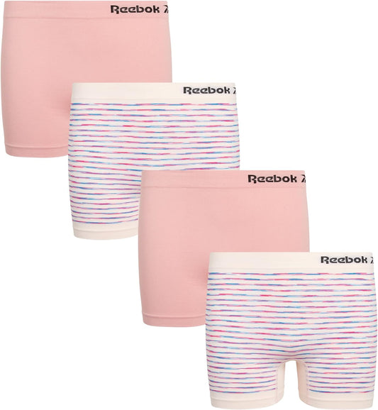 Girls’ Biker Shorts - 4 Pack Stretch Performance Girls Underwear Seamless Shorties - Cartwheel Shorts for Girls (6-16)