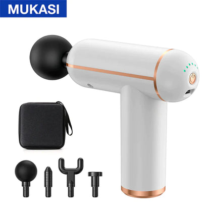 MUKASI Massage Gun Portable Percussion Pistol Massager for Body Neck Deep Tissue Muscle Relaxation Gout Pain Relief Fitness