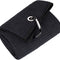 Tri-Fold Golf Towel | Premium Microfiber Fabric | Waffle Pattern | with Heavy Duty Carabiner Clip | Golf Towel for Men and Women (Black Golf Towel)