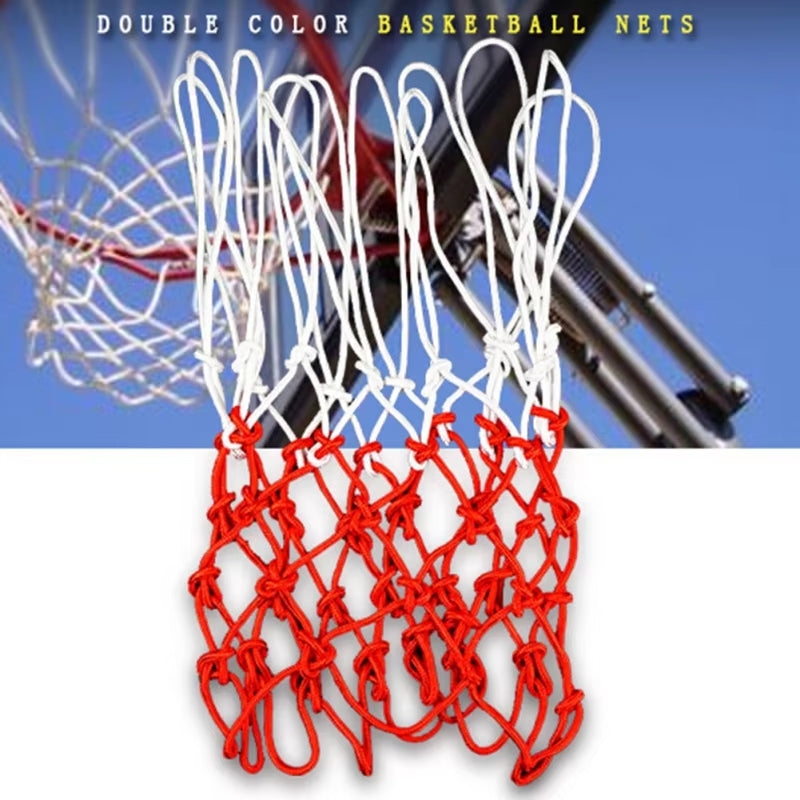 Basketball Net All-Weather Basketball Net Red+White+Blue Tri-Color Basketball Hoop Net Powered Basketball Hoop Basket Rim Net