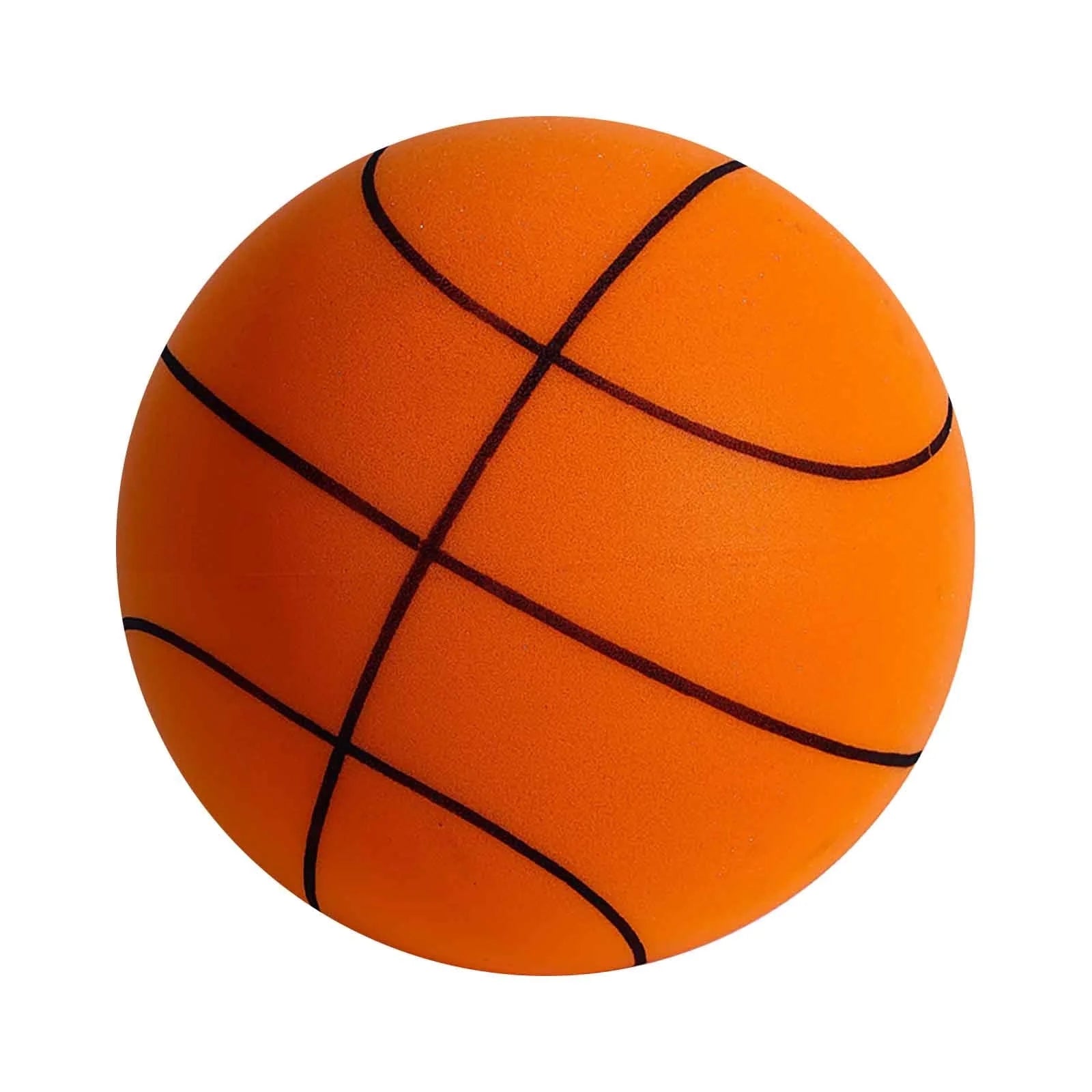 Silent Basketball - Silent Basketball Dribbling Indoor No Noise - Standard Hush Handle Foam Basketball - Orange/7 Inch