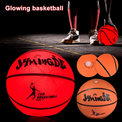 Light up Basketball High Brightness LED Growing Rubber Basketball for Training Freestyle Performances