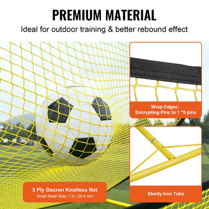 Soccer Trainer 2 in 1 Rebounder Net Iron Soccer Practice Equipment Sports Football Rebounder Wall Forteam Solo Training