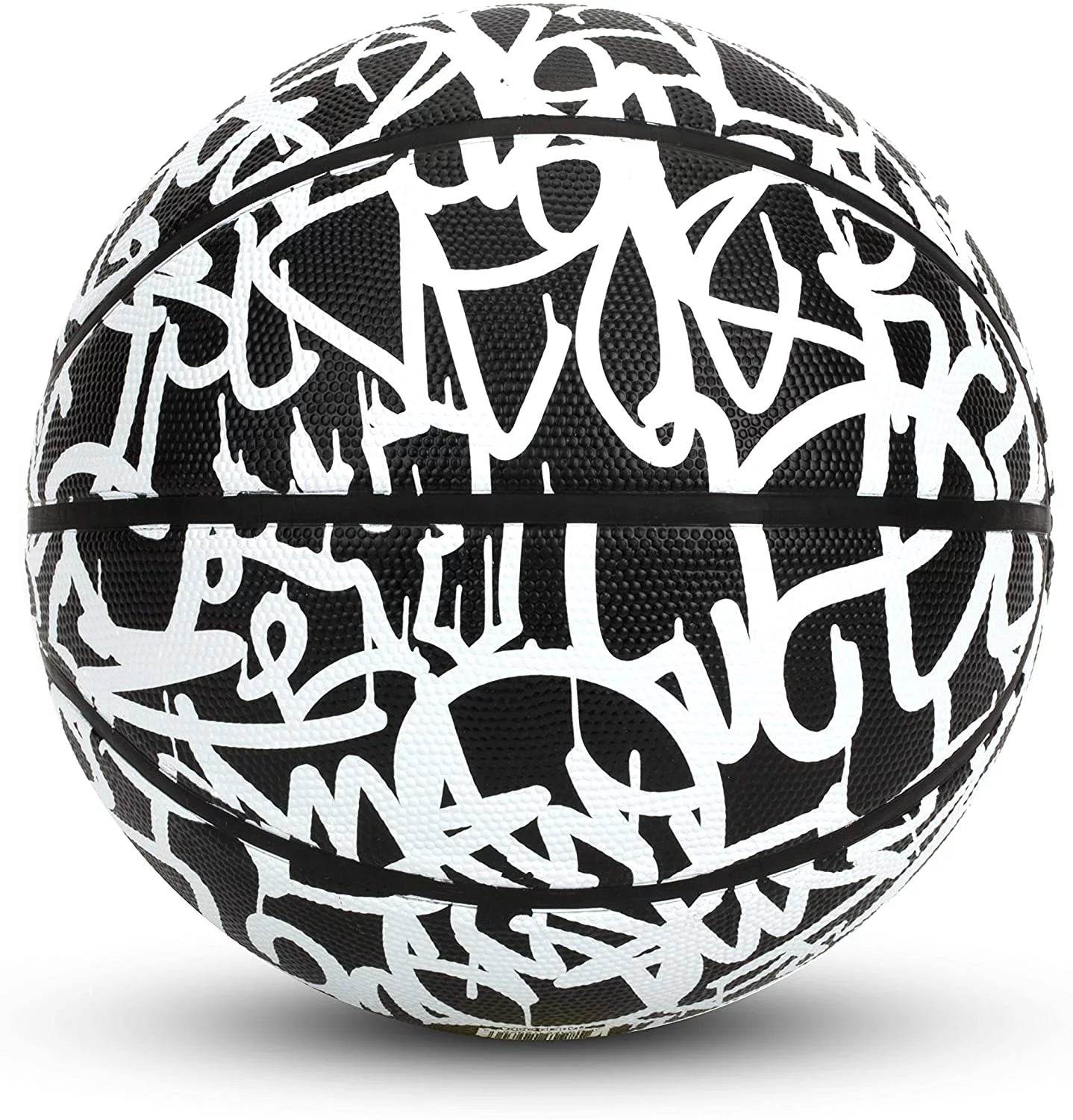 Fantom Rubber Basketball, Black & White Graffiti, 29.5"