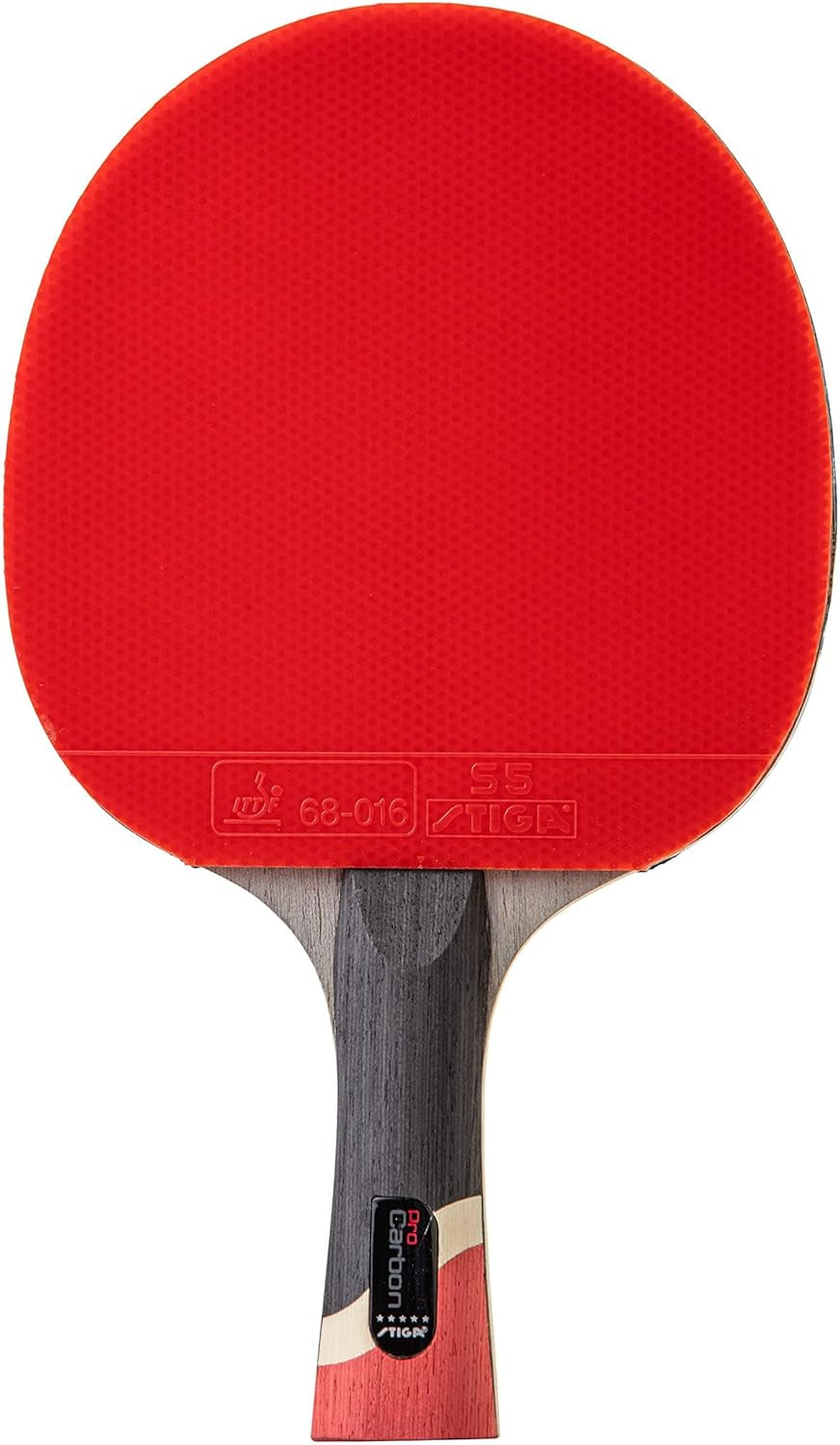 Pro Carbon Performance-Level Table Tennis Racket with Carbon Technology for Tournament Play - Red and Blue Colors