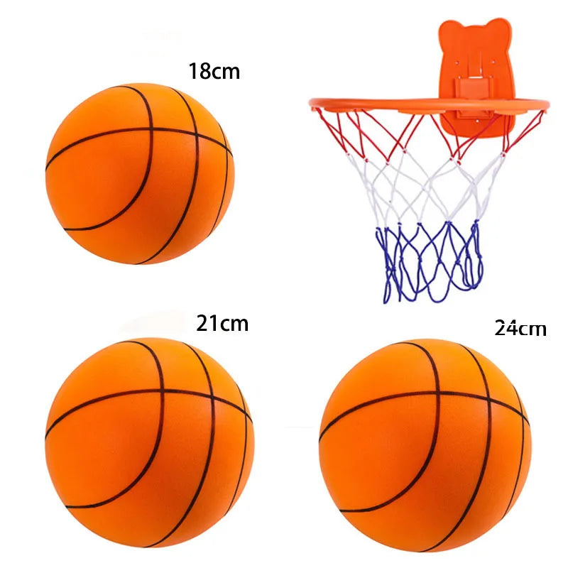 Silent Basketball Quiet No Noise High Density Soft PU Foam Squeezable Ball Indoor Mute Bouncing Basketball Children Sports Toys