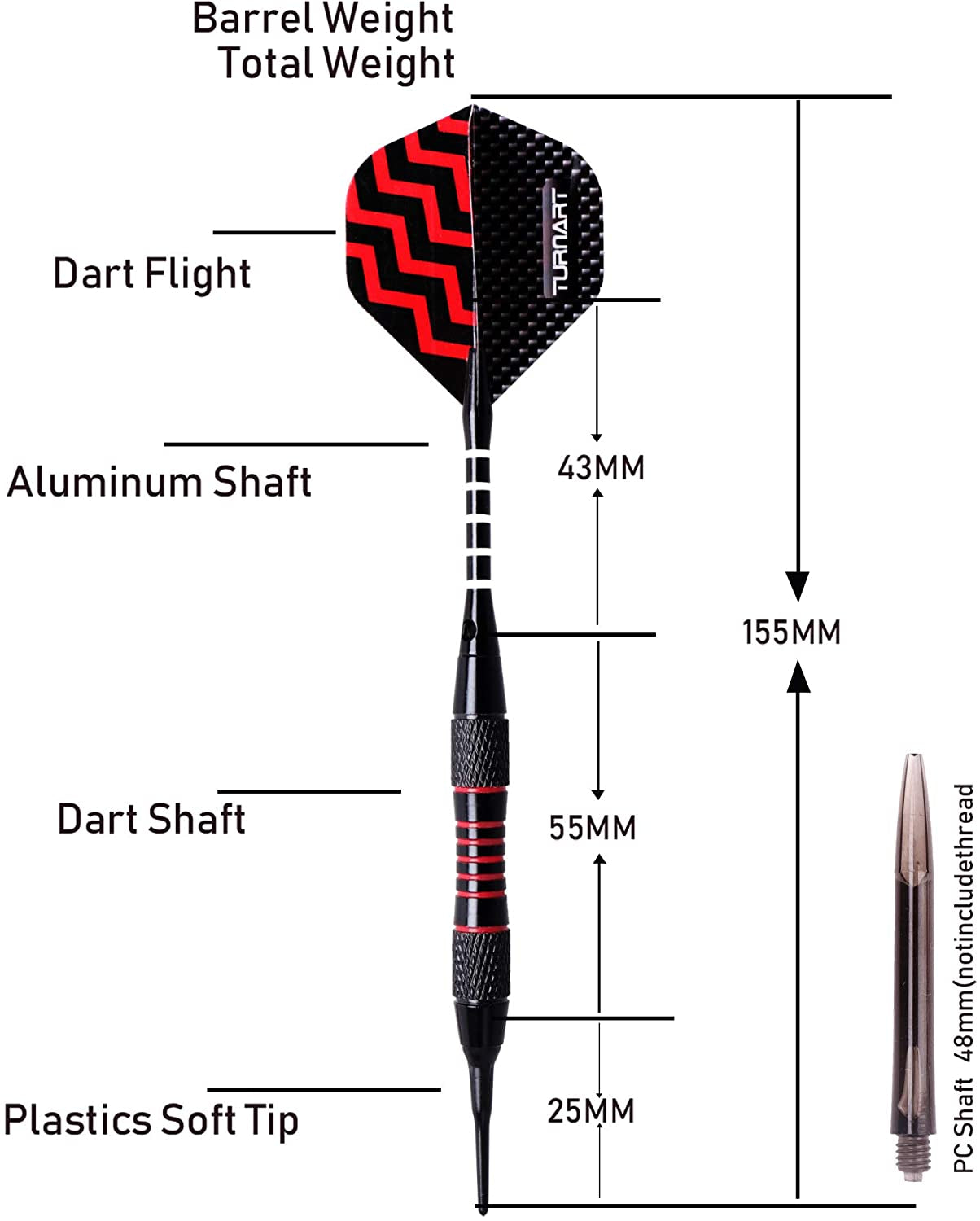 Darts Plastic Tip - Professional Soft Tip Darts Set for Electronic Dartboard 9 Pcs 18 Grams with 50 Extra Tips 9 Shafts 27 Flights Tool Kit Flight Protectors and Gift Darts Case