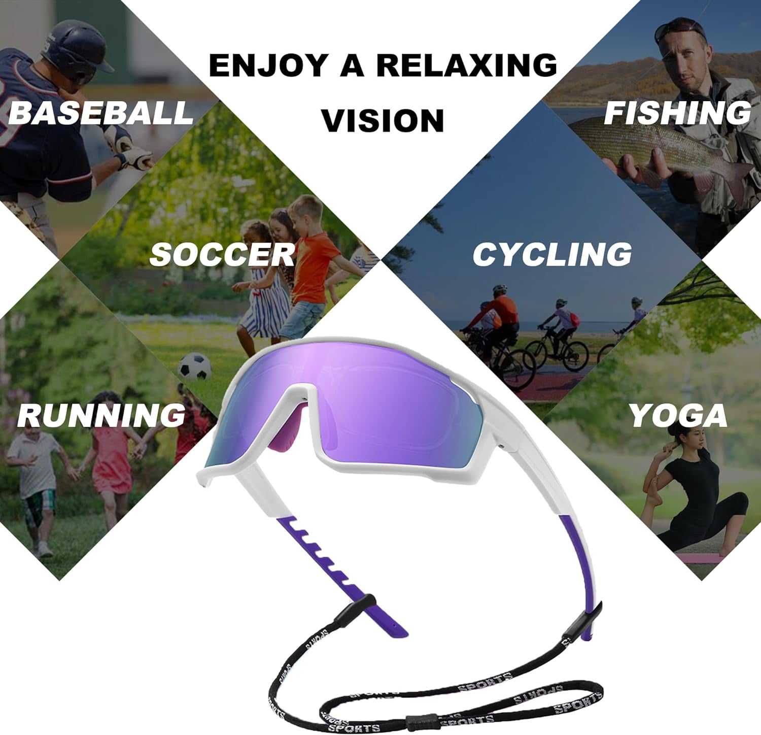 Polarized Sunglasses for Women and Man，Uv400 Anti-Uv Protection Sports Sunglasses for Outdoor Sports