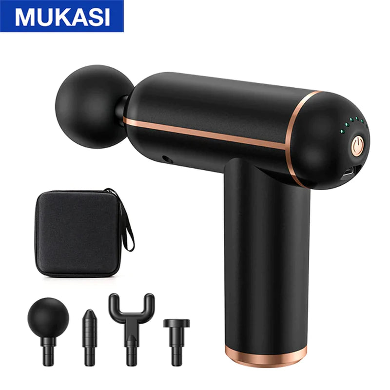 MUKASI Massage Gun Portable Percussion Pistol Massager for Body Neck Deep Tissue Muscle Relaxation Gout Pain Relief Fitness