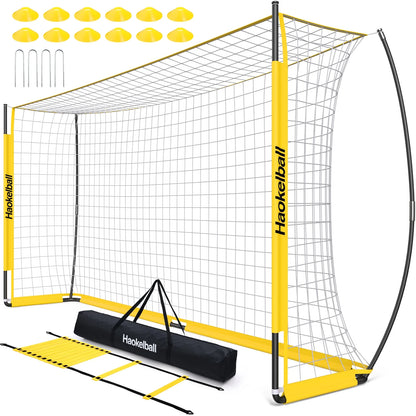 Soccer Goal with Agility Ladder and 12 Soccer Cones 12X6 Ft Soccer Net for Backyard Quick Setup Portable Soccer Goals with Upgraded Goal Posts and Carry Bag