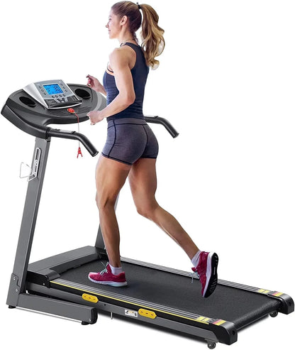 Treadmill with Incline Folding with 12-Level Automatic Incline 2.5Hp Power 8.5Mhp Speed Running Machine 15 Preset Training Program Electric Treadmill for Home Use