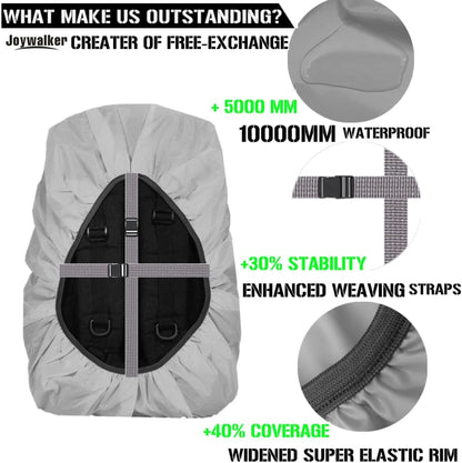 Waterproof Backpack Rain Cover, 10000Mm Waterproof Level, Upgraded Anti-Slip Cross Buckle Straps, Four Strengthened Layers for Hiking Camping Traveling