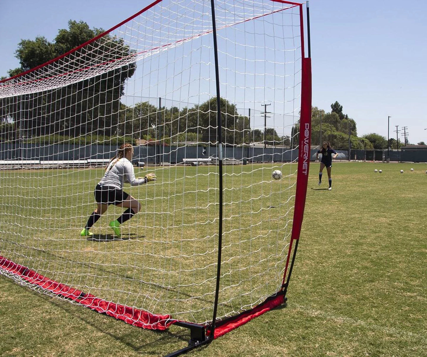 Portable Soccer Goal, Regulation Size Soccer Net with Steel Base, Pop up Soccer Training Equipment, 1 Goal & Zipper Storage Bag (24 X 8 FT)