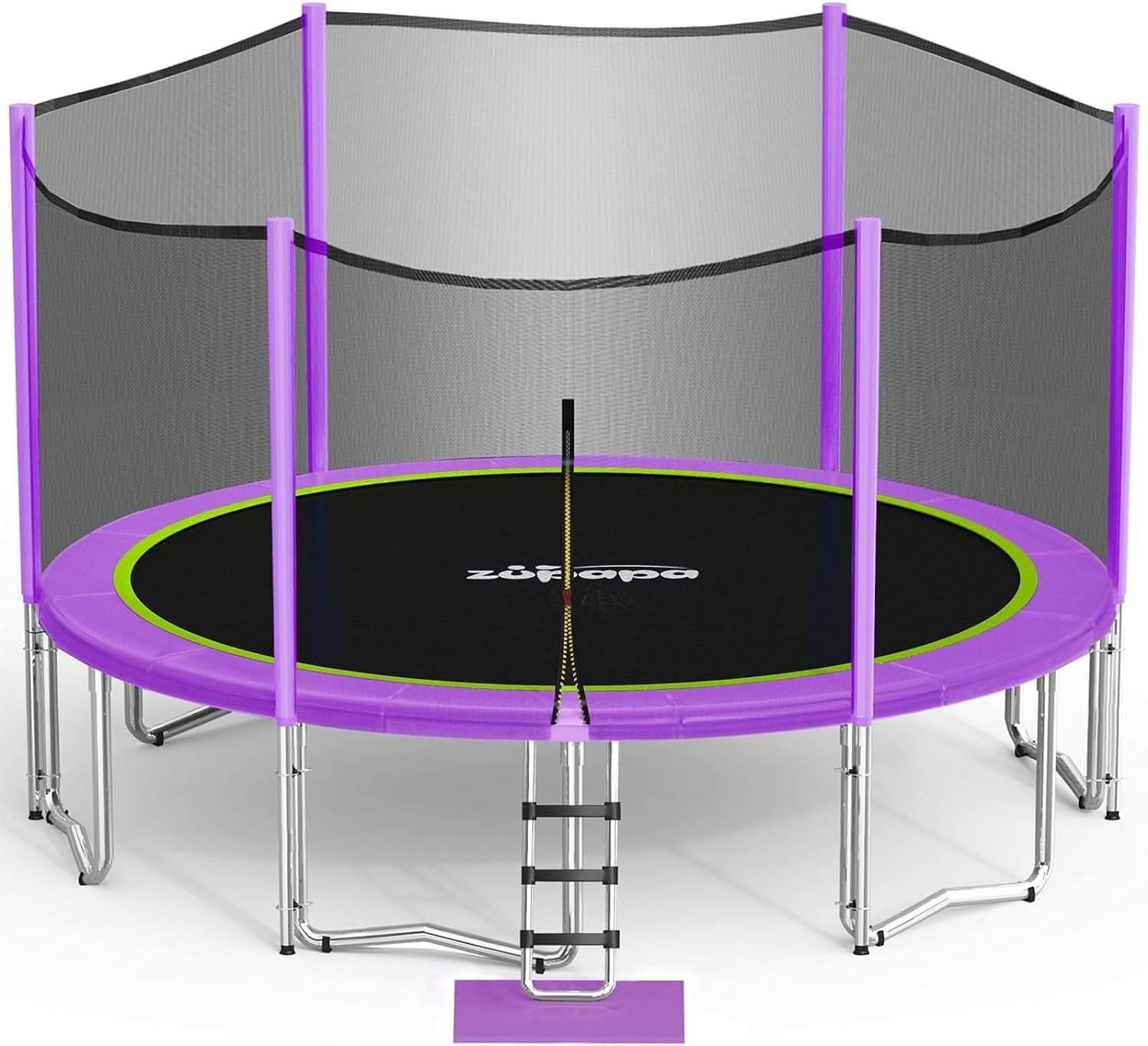 Trampolines No-Gap Design 1500 LBS Weight Capacity 16 15 14 12 10FT for Kids Children with Safety Enclosure Net Outdoor Backyards Large Recreational Trampoline