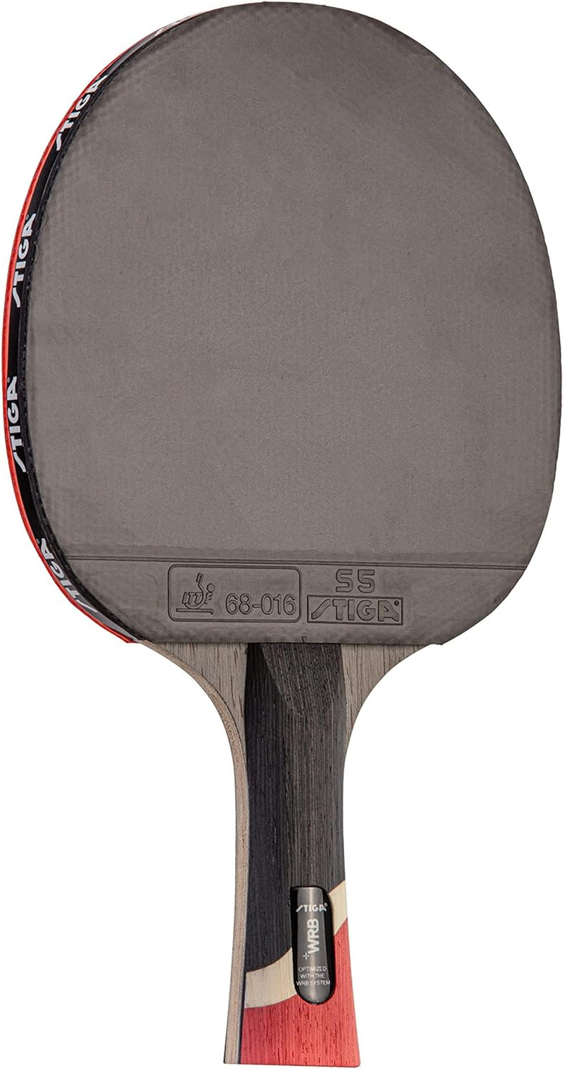 Pro Carbon Performance-Level Table Tennis Racket with Carbon Technology for Tournament Play - Red and Blue Colors